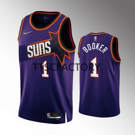 Maillot Basket Phoenix Suns Devin Booker 1 Nike 2022-23 Icon Edition Violet Swingman - Homme